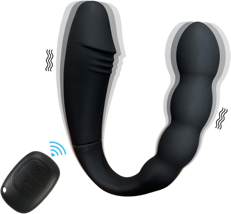 Dvigalvis vibratorių rinkinys su 10 vibracijos režimų ir nuotolinio valdymo pultu