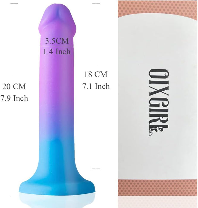 20 cm Realistic Dildo Made of Liquid Silicone with Strong Suction Cup Base