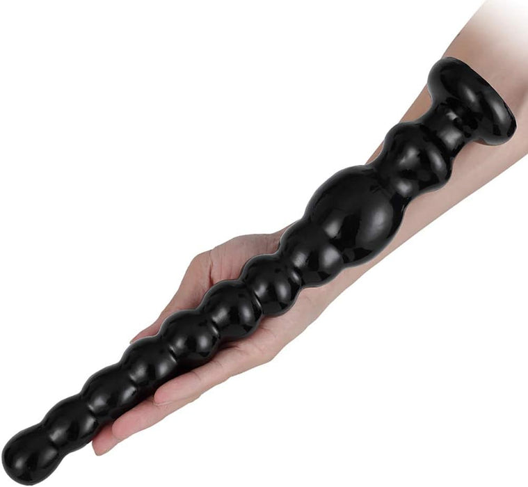 Realistic 30 cm dildo with 10 balls and strong attachment base