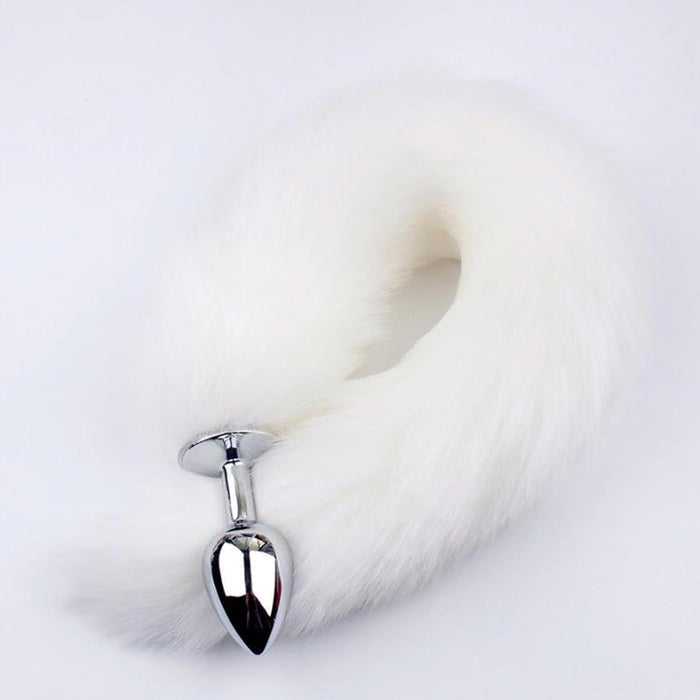 Elegant Stainless Steel Anal Plug with Fox Tail Cosplay