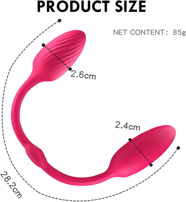 Double silicone anal vibrator with 10 modes and remote control