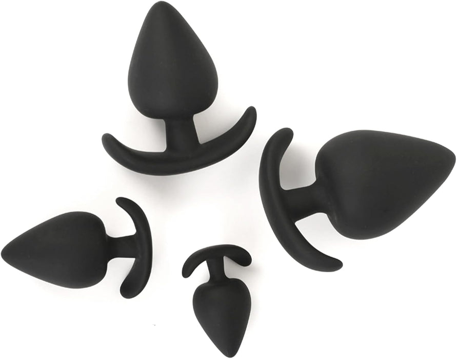 Silicone anal plugs 4 pcs. set - a more fragrant experience for couples