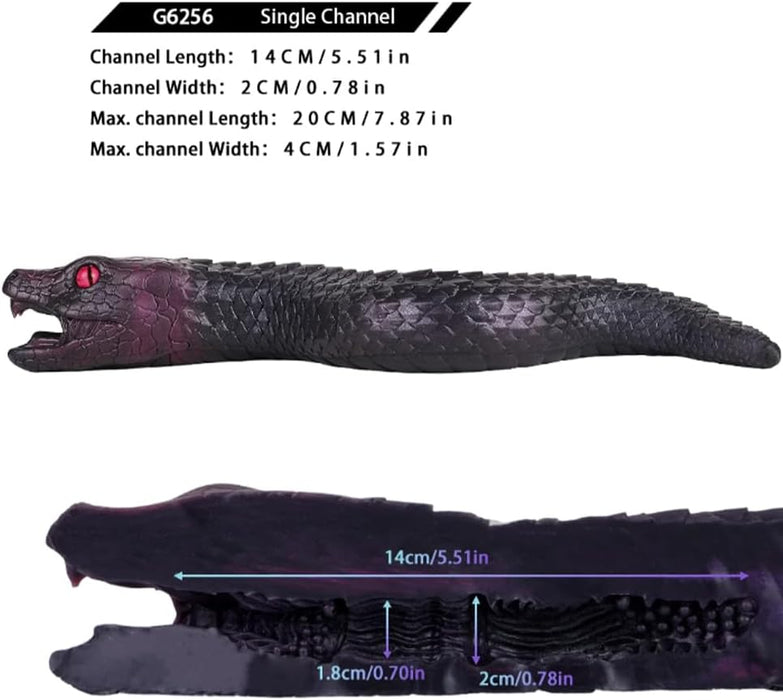 Realistic 3D snake design silicone masturbator with unique tactile effect