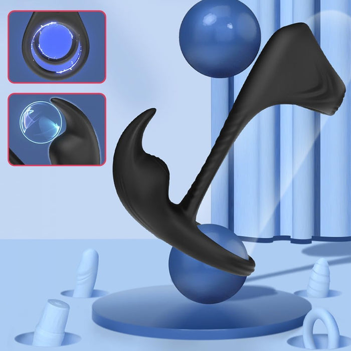 Anal vibrator with remote control and 10 vibration modes for intense sensations