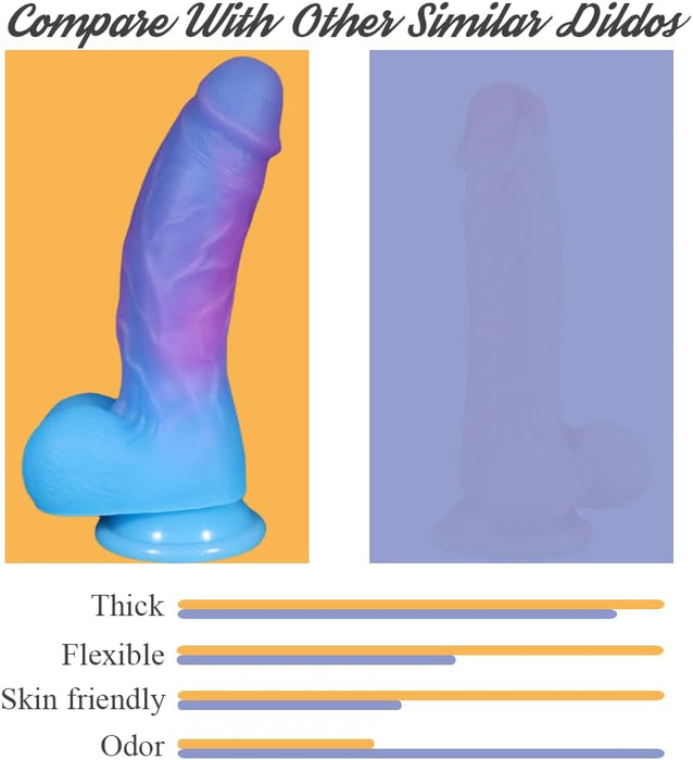 20 cm realistic silicone dildo with strong attachment system