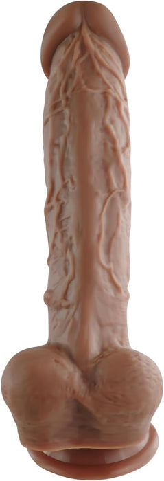 Realistiškas silikoninis dildo su stipria prisitvirtinimo pagrindu ir G taško stimuliacija