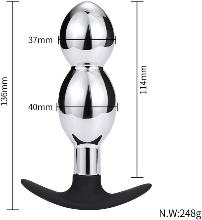 Metalinės Analinės Karoliukai su Minkštu Silikono T-rankena – Saugi ir Intensyvi Patirtis