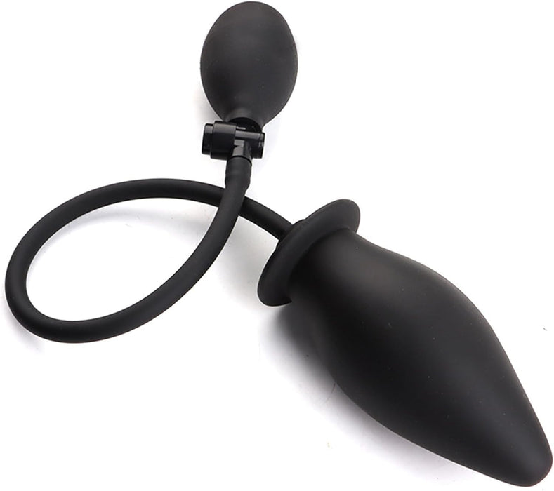 Inflatable anal plug with vibration and high-pressure pump