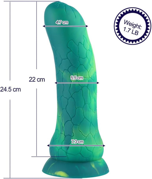 24 cm curved giant silicone dildo for an exclusive experience
