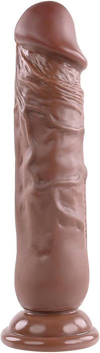 Realistic brown dildo with a unique feel and flexible construction