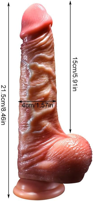 Natural-feeling 21.5 cm realistic dildo with strong suction base