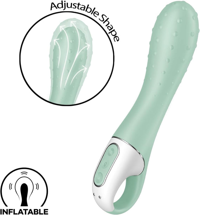 Inflatable G-spot vibrator with 12 vibration programs and silicone surface