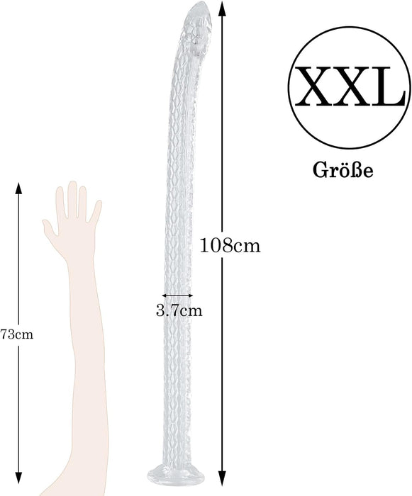 Exceptionally long 106 cm realistic Snake with strong attachment base