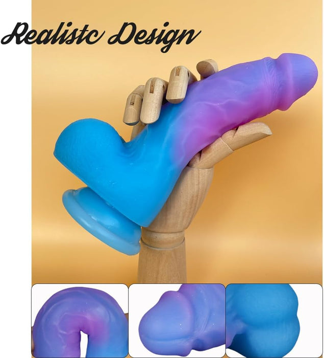 20 cm realistic silicone dildo with strong attachment system