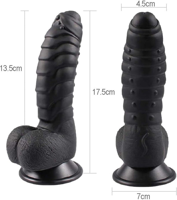 Classic Dildo with Rainbow Gradient Design and Strong Suction Head