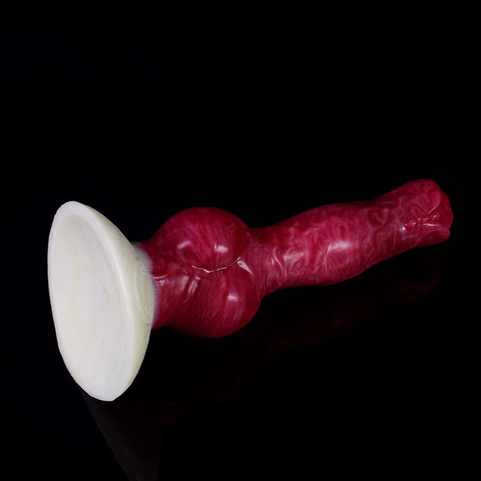 Realistinis Vilko Šuns Formos Silikoninis Dildo su Stipria Priešsija