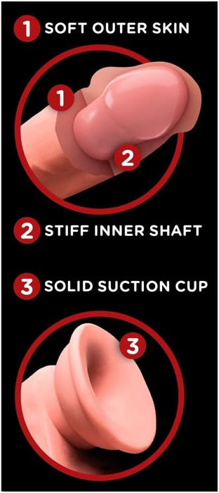 8 inch triple density dildo with moving balls and light