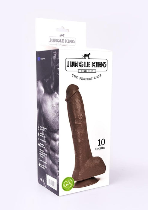 Juodas Belgo Prism Jungle King Penisdildo su stipria prisiurbimo baze 24 cm