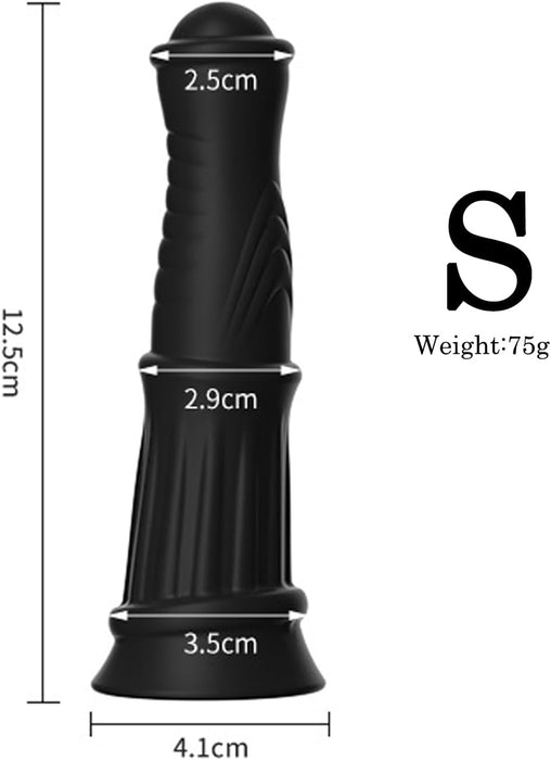 Dildo su stipria prisisiurbimo baze ir unikaliu reljefu malonumui