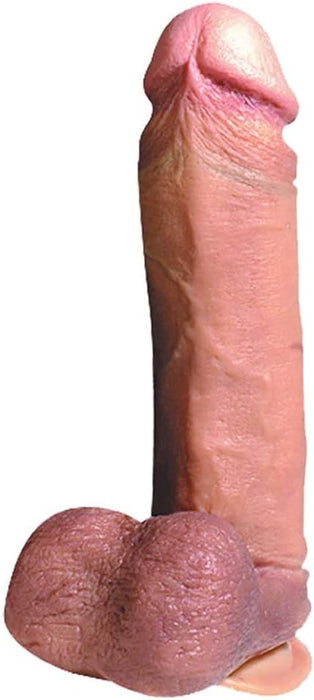 Visiškai juodas realistiškas dildo su galingu siurbtuku ir vibracija