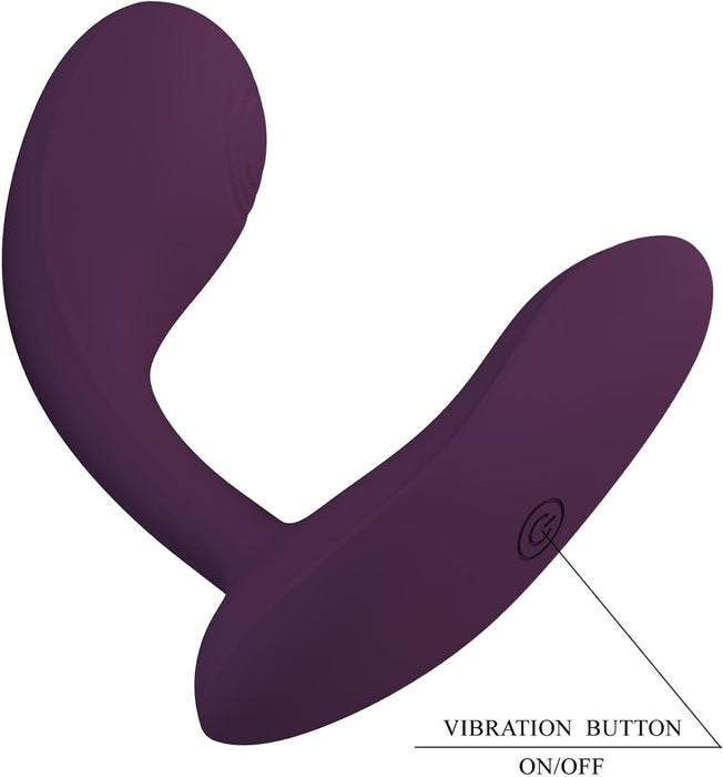 Wearable G-spot vibrator with app control, purple