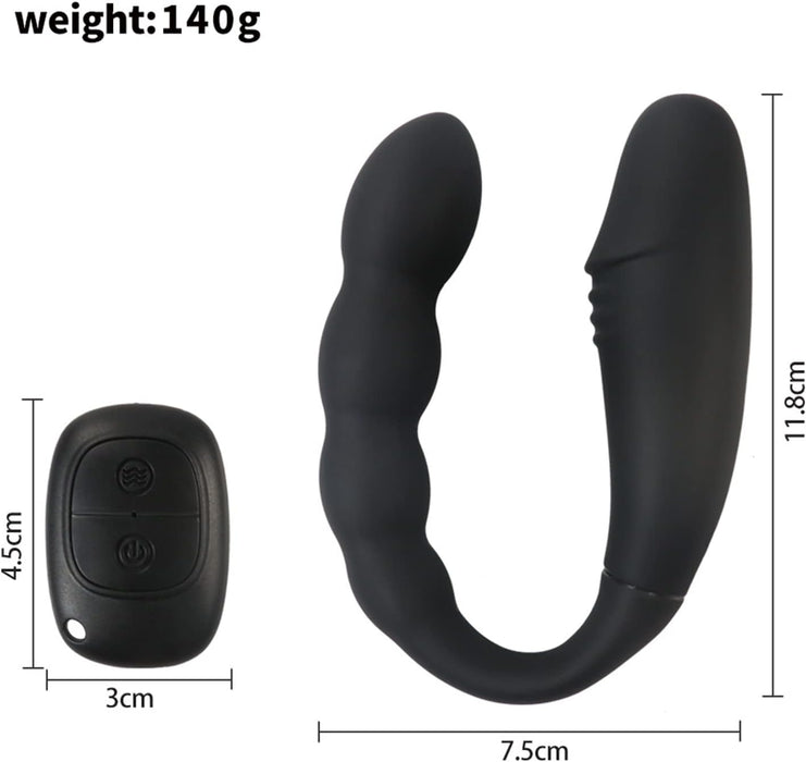 Dvigalvis vibratorių rinkinys su 10 vibracijos režimų ir nuotolinio valdymo pultu