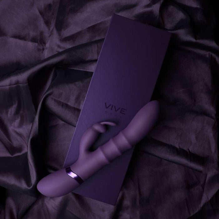 Stylish G-spot vibrator with dual stimulation and 7 frequencies