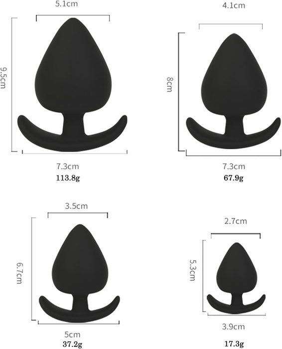 Silicone anal plugs 4 pcs. set - a more fragrant experience for couples