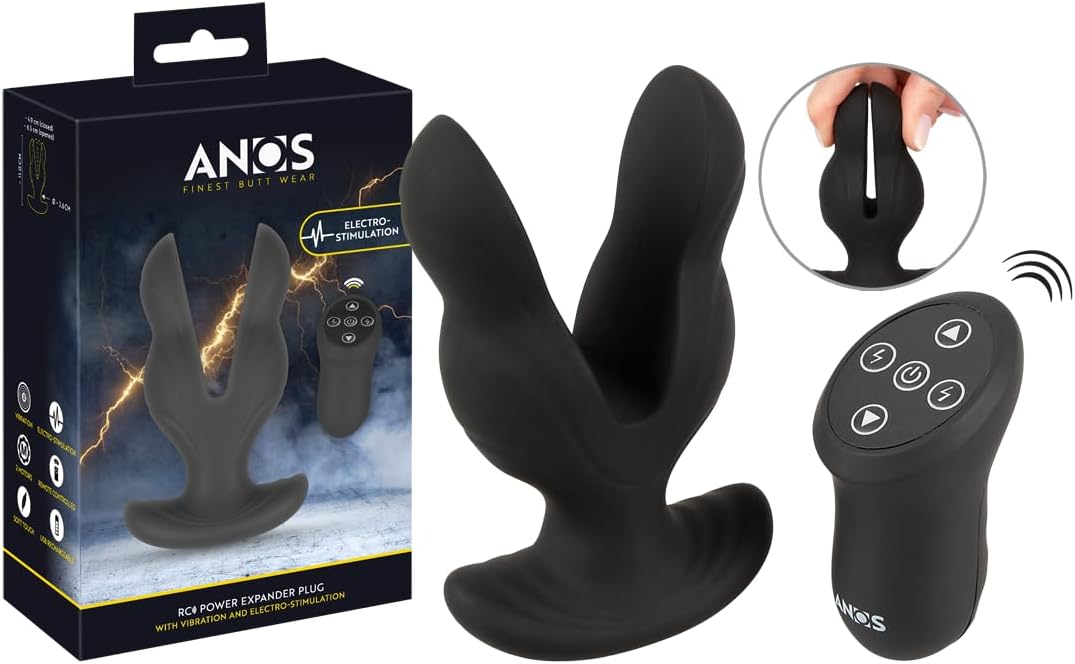 Electric RC Power Expander anal vibrator with vibration and E-Stim function