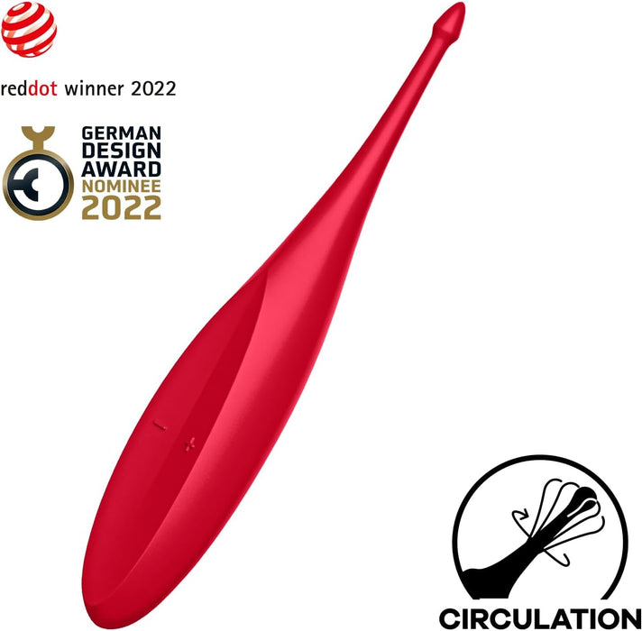 Twirling Fun Vibrator with 12 programs and a powerful stimulation head