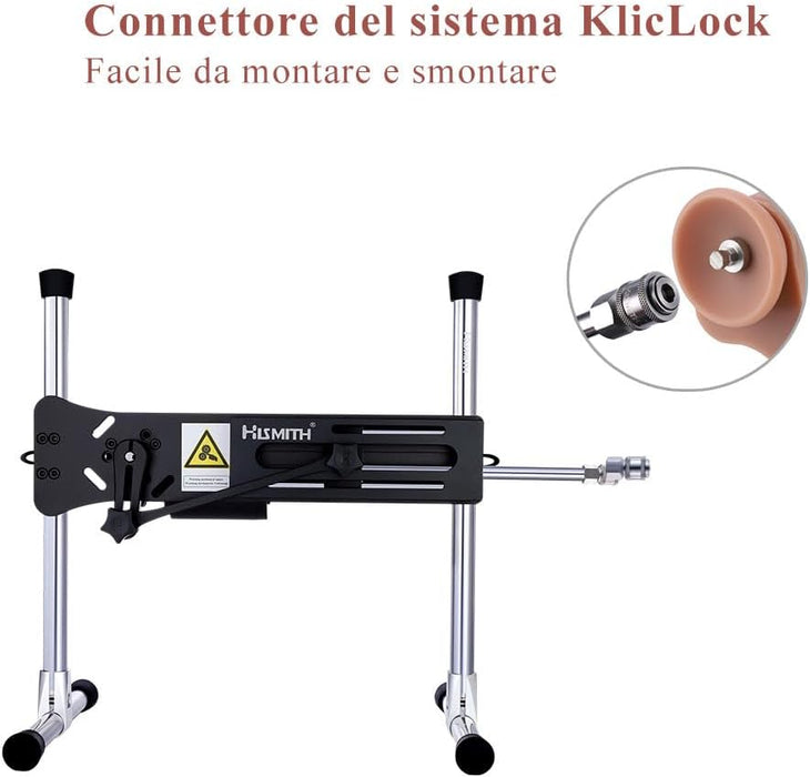 23 cm silicone dildo with suction cup and KlicLok system - Realistic experience