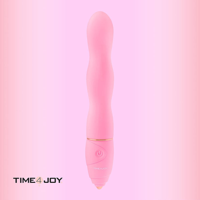 Stylish pink vibrator - 10 intense modes and soft silicone texture