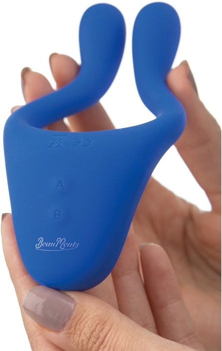 Dvivietis mėlynas porų vibratorius su 7 programomis ir tylia veikla