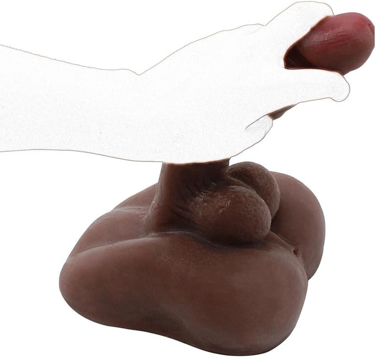 2-in-1 Vyriškas Torso Masturbatoris su Realistiniu Dildo ir Analiniu Tuneliu