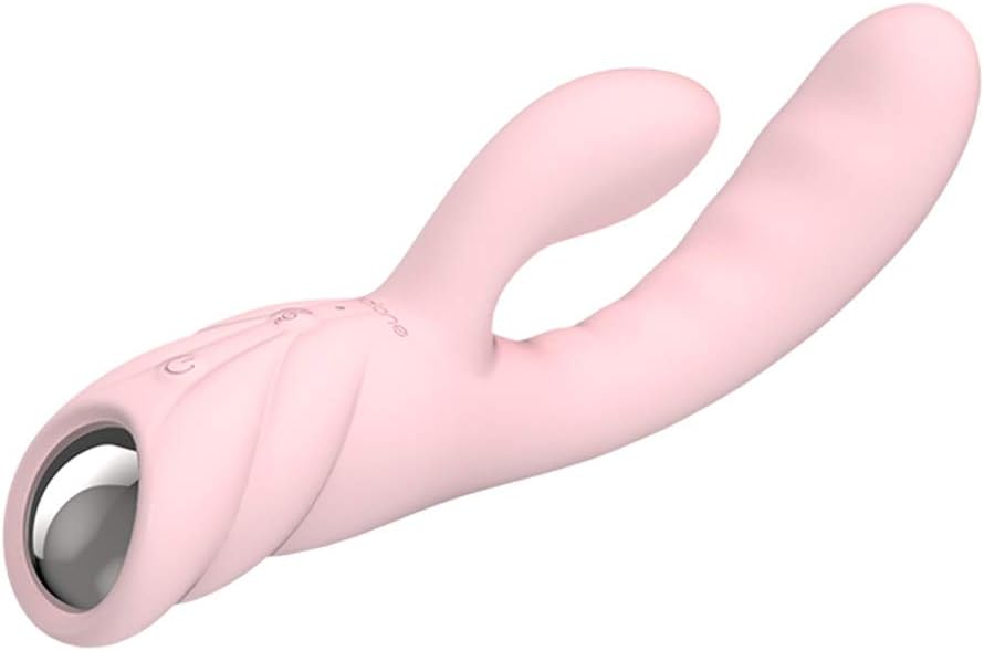 Pink G-spot vibrator with soft silicone and heating function