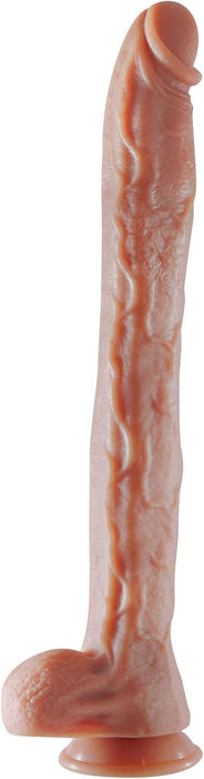 43 cm ilgio silikoninis realistiškas dildo su stipriu prisiurbimo tašku ir G taško stimuliacija