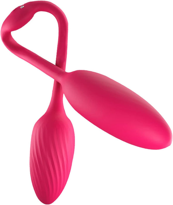 Double silicone anal vibrator with 10 modes and remote control
