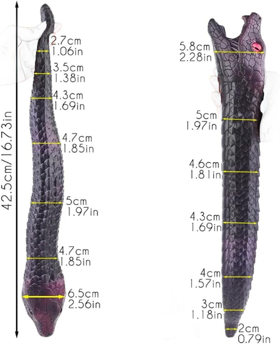 Realistic 3D snake design silicone masturbator with unique tactile effect
