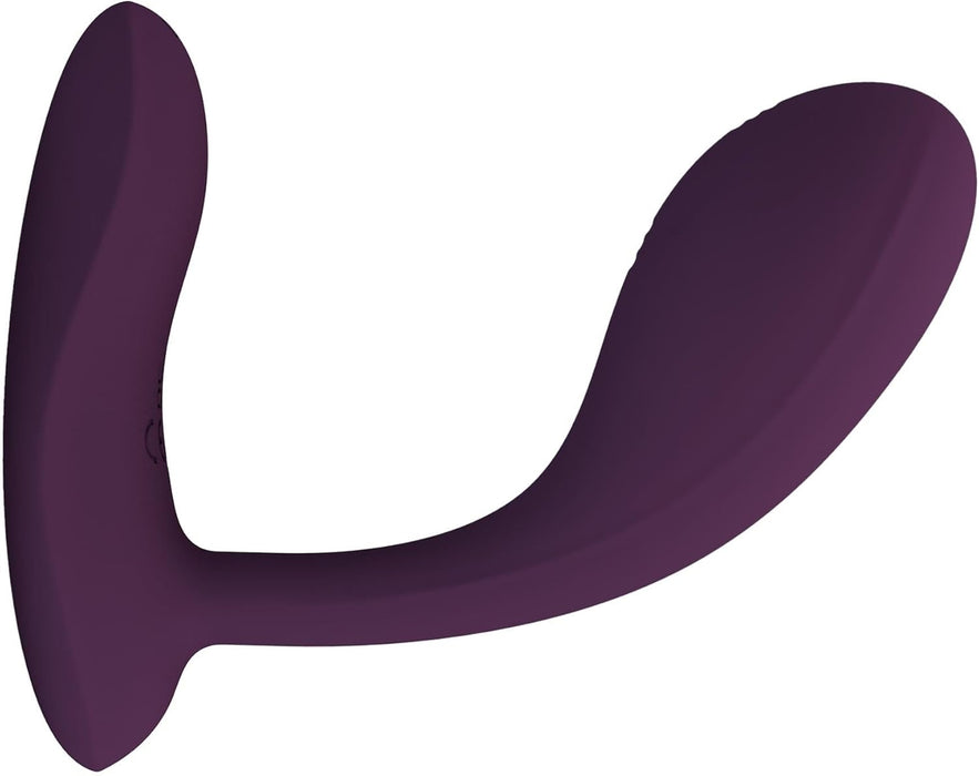 Wearable G-spot vibrator with app control, purple