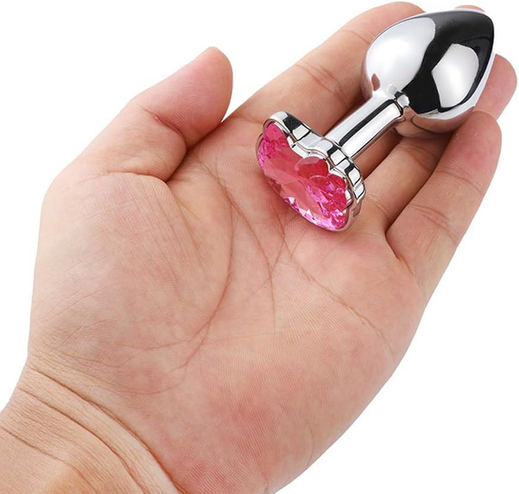 Pink shiny cat face shaped anal plug for women - medium size