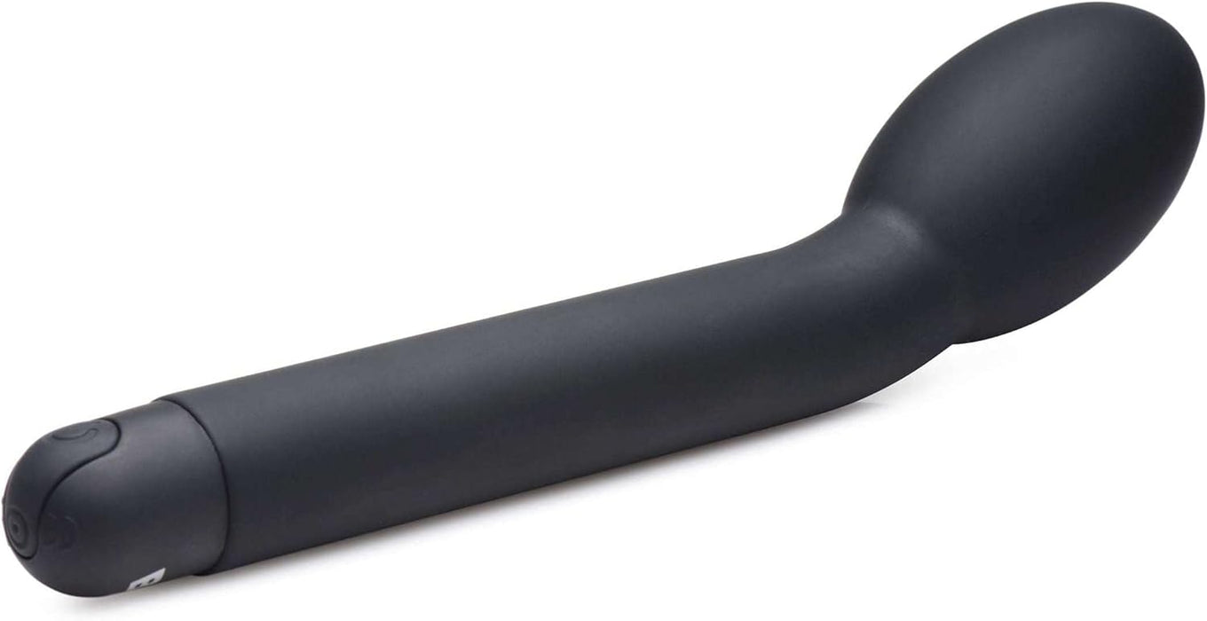 Black 6-inch vibrator with rounded tip for G-spot stimulation