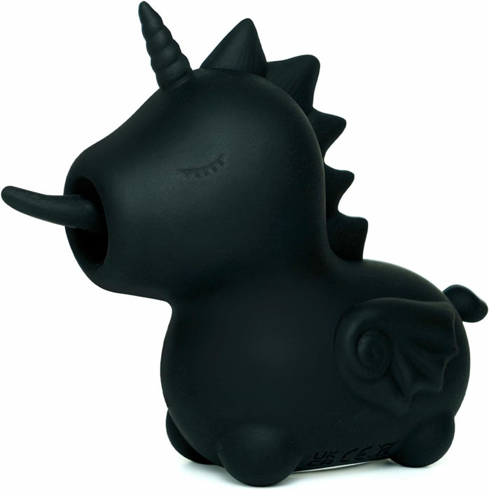 Wild Spirit juodas 9 cm išorinės stimuliacijos vibratorius su 20 režimų