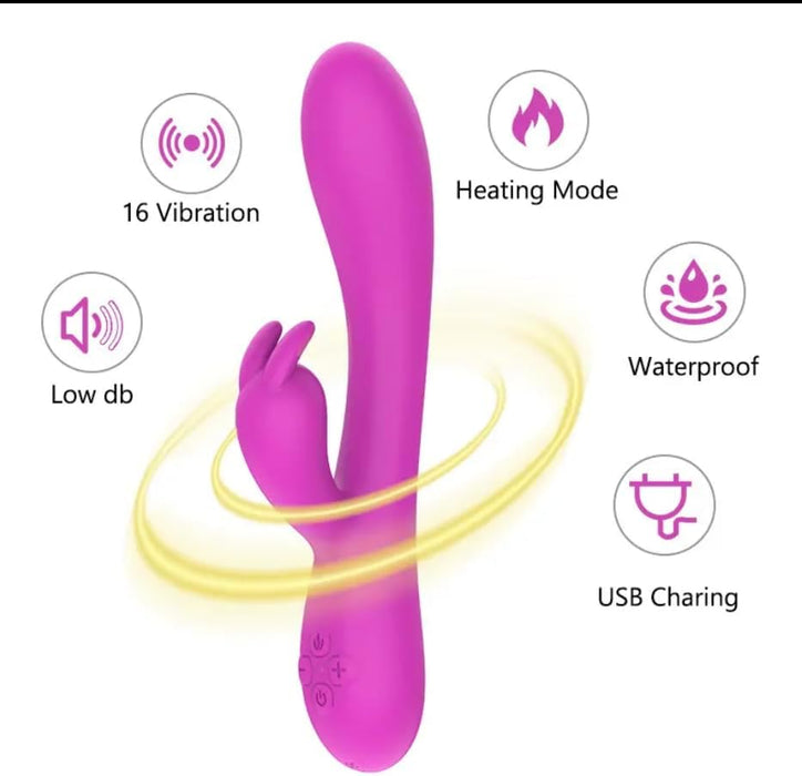 Rabbit vibrator with heating function - a quiet and powerful clitoral and G-spot stimulator
