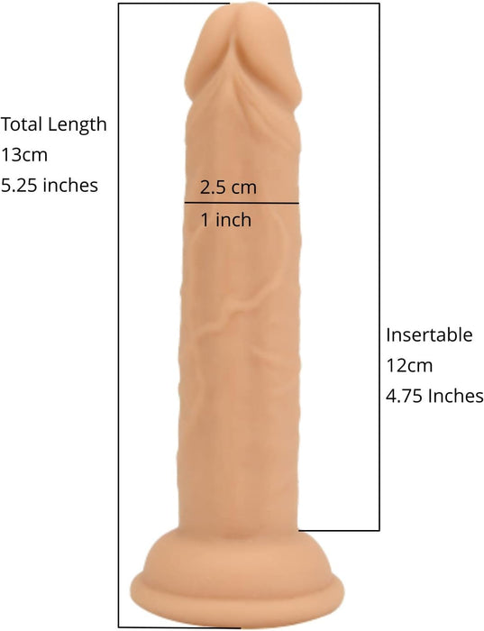 4.5 inch silicone dildo with strong attachment base