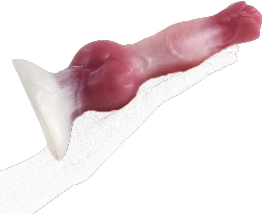 Realistic dog-shaped dildo with a strong screw-on cushion and a truly authentic feel