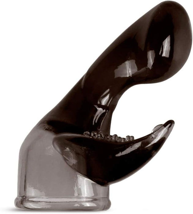 Soft black silicone G-spot vibrator attachment - enhance pleasure