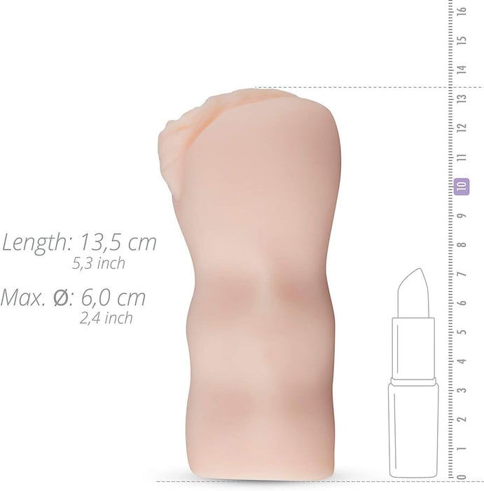 Realistiškas vyriškas masturbatorius Emily Finch – kompaktiškas, odos spalvos