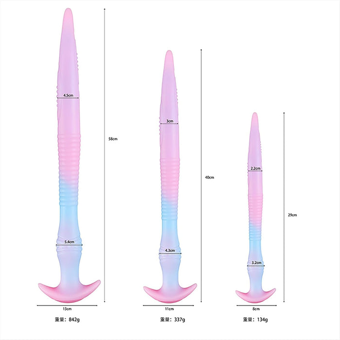 Minkštas silikoninis spindintis analinis kaištis moterims ir poroms