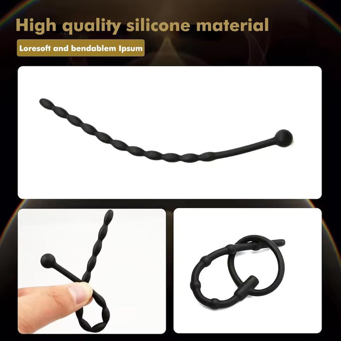 8 Piece Silicone Dilator Set with Penis Ring and Urethral Stimulation