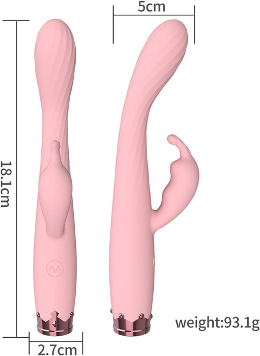 Discreet vibrator with 2 motors for G-spot and clitoral stimulation